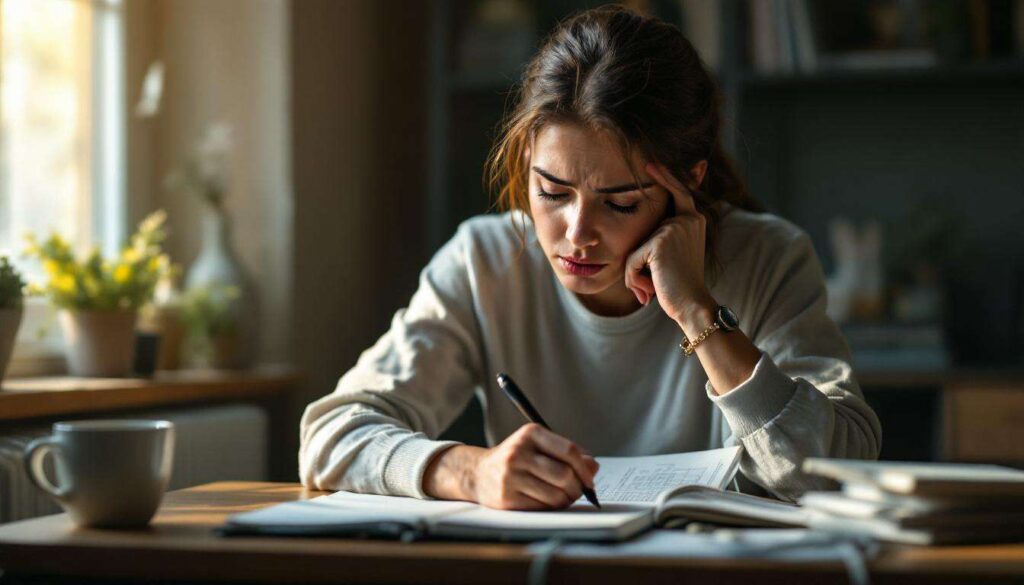 Ce détail dans l'écriture trahit un profond manque de confiance en soi